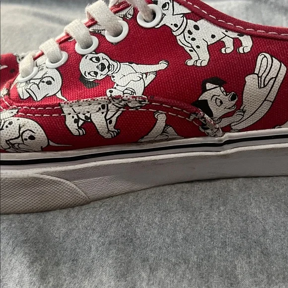 DISNEY Vans Red and White Dalmatian Print Sneakers - Picture 7 of 8